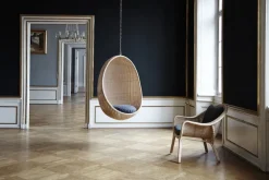 Sika-Design Madame lounge chair, natural rattan - dark grey