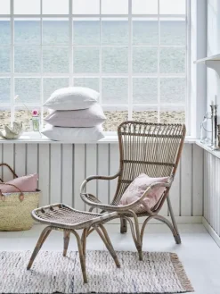 Sika-Design Monet footstool, taupe rattan