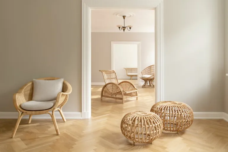 Sika-Design Paris lounge chair, natural rattan