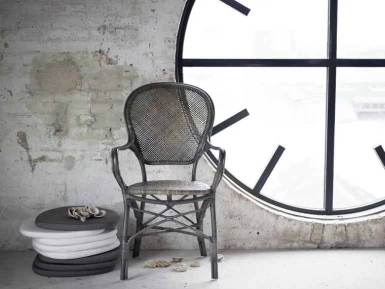 Sika-Design Rossini dining armchair, taupe rattan