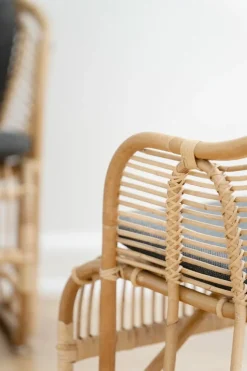 Sika-Design Swing lounge chair, natural rattan - dark grey