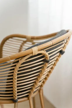 Sika-Design Swing lounge chair, natural rattan - dark grey