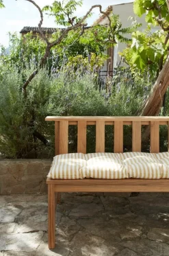 Skagerak Barriere outdoor cushion, 125 x 43 cm, golden yellow stripe