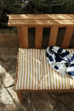 Skagerak Barriere outdoor cushion, 125 x 43 cm, golden yellow stripe