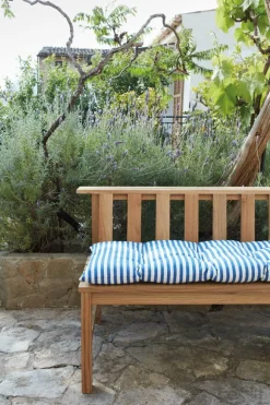 Skagerak Barriere outdoor cushion, 125 x 43 cm, sea blue stripe