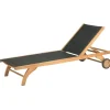 Skagerak Columbus sun bed, teak - black