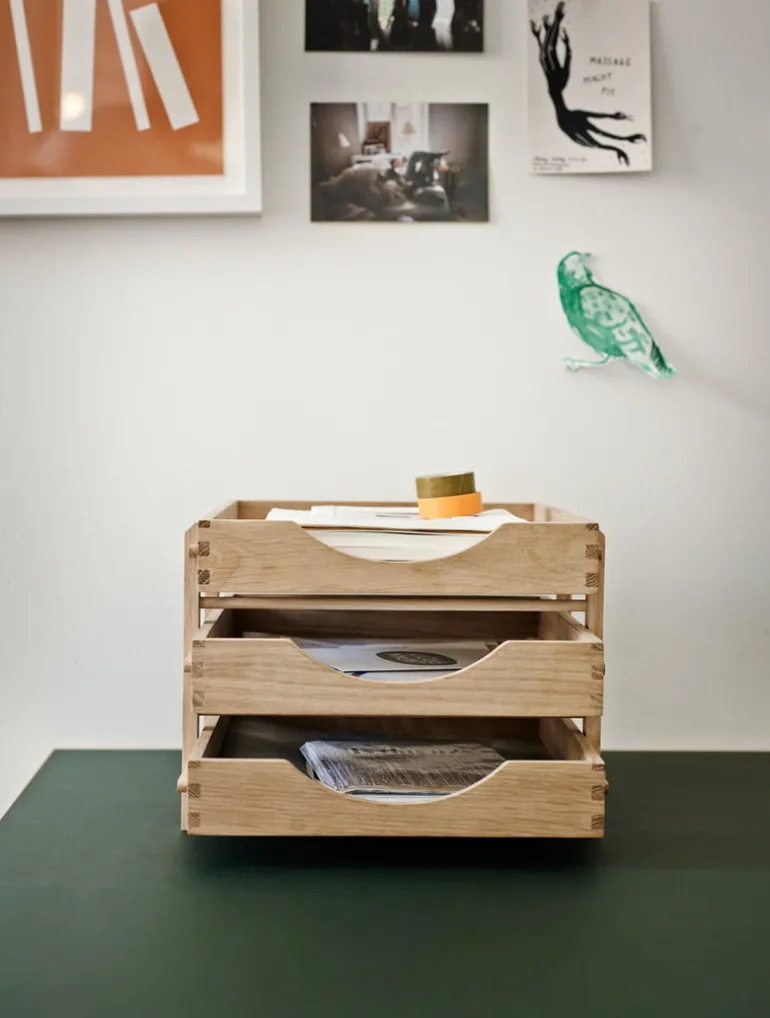 Skagerak Dania letter tray, oak