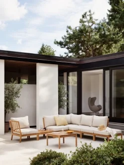 Skagerak Tradition corner module, teak - light sand