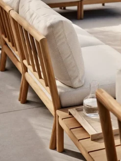 Skagerak Tradition end module, teak - light sand