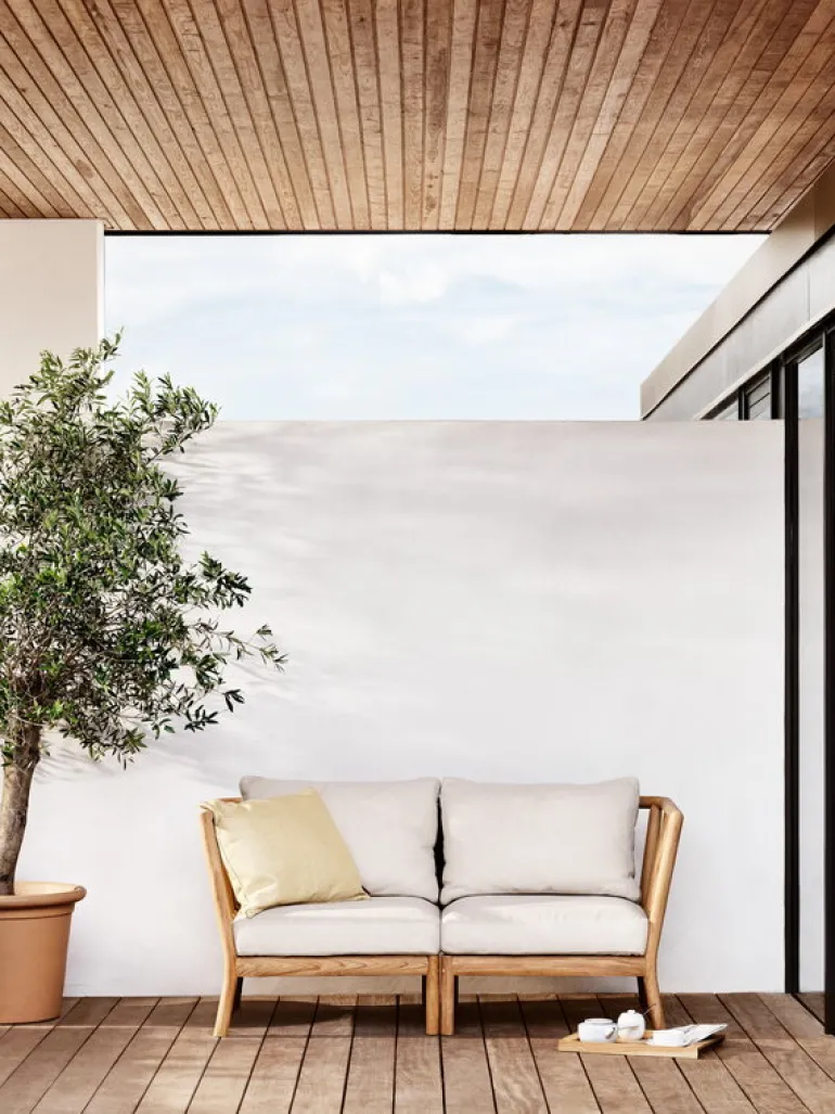 Skagerak Tradition end module, teak - light sand