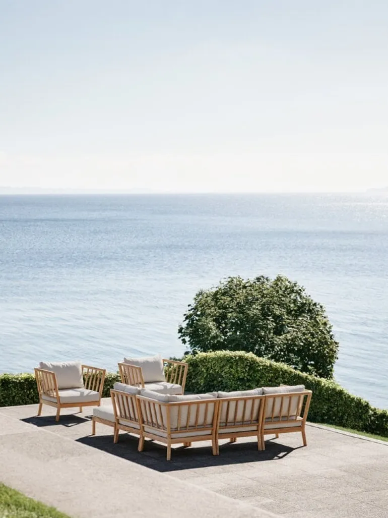 Skagerak Tradition end module, teak - light sand