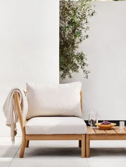 Skagerak Tradition end module, teak - light sand