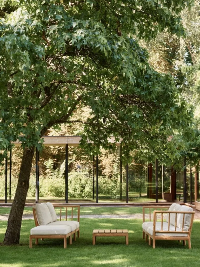 Skagerak Tradition end module, teak - light sand