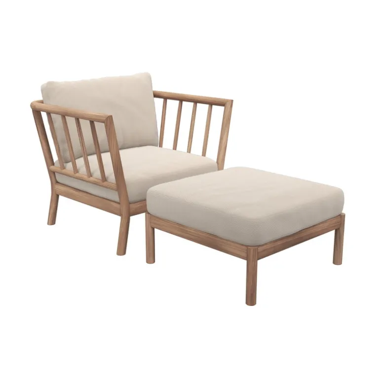 Skagerak Tradition lounge chair, teak - light sand