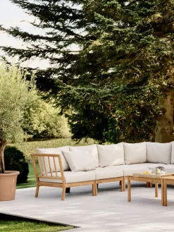 Skagerak Tradition lounge table, high, teak