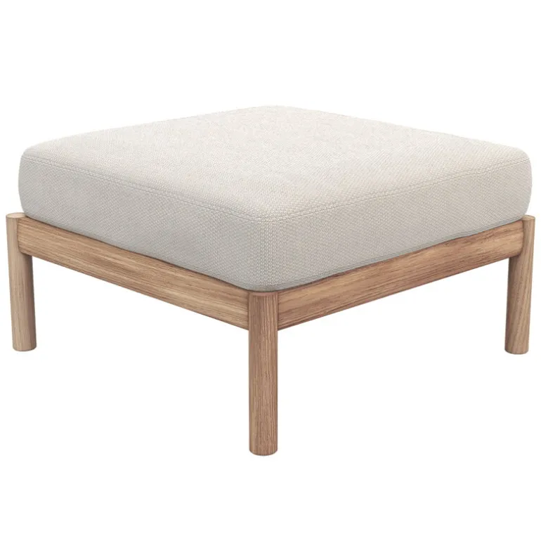 Skagerak Tradition pouf, teak - light sand