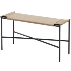 Skagerak Vent bench, black - paper cord