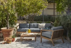 Skagerak Virkelyst 3-seater sofa, teak - ash grey