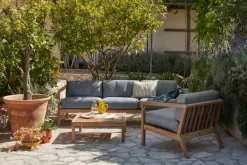 Skagerak Virkelyst 2-seater sofa, teak - ash grey