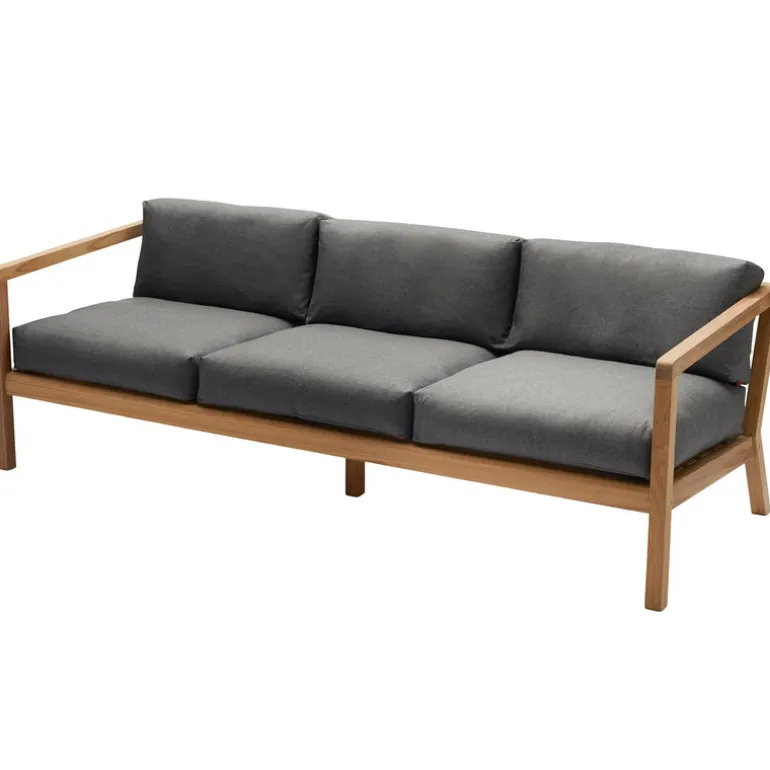 Skagerak Virkelyst 3-seater sofa, teak - charcoal