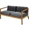 Skagerak Virkelyst 2-seater sofa, teak - charcoal