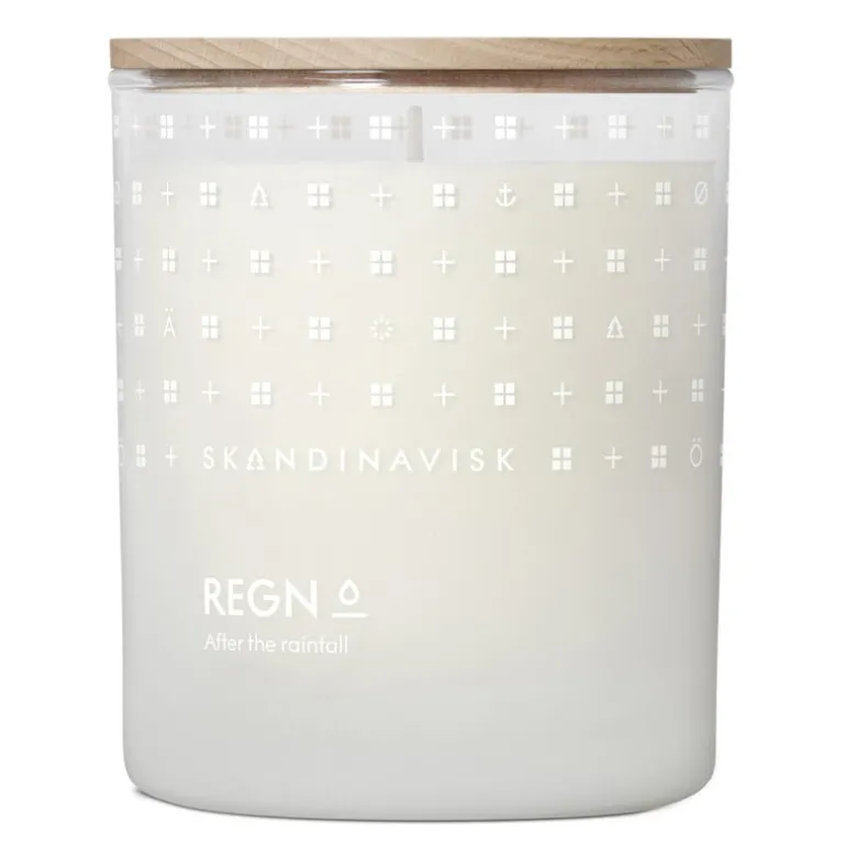 Skandinavisk Scented candle with lid, REGN, large