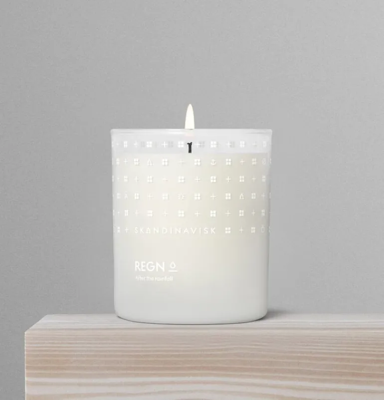 Skandinavisk Scented candle with lid, REGN, large