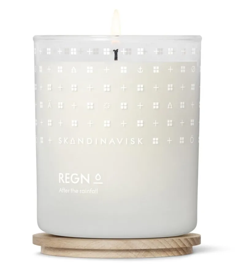 Skandinavisk Scented candle with lid, REGN, large
