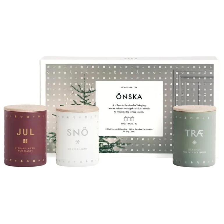 Skandinavisk Scented candle set, 3 pcs, ÖNSKA