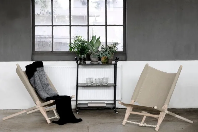 Skovshoved Møbelfabrik OGK safari chair, beech - linen