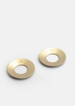 Skultuna Drip plate, small, set of 2, polished brass