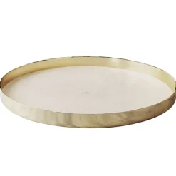 Skultuna Karui tray, L,  ivory white leather