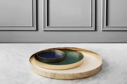 Skultuna Karui tray, L,  ivory white leather