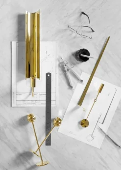 Skultuna Pendel sconce, polished brass