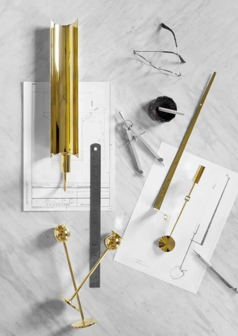 Skultuna Pendel sconce, polished brass