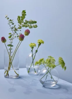 Spring Copenhagen Laine vase, ball, 13,5 cm, clear