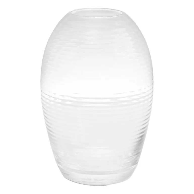 Spring Copenhagen Laine vase, oval, 20 cm, clear