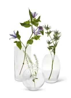 Spring Copenhagen Laine vase, oval, 20 cm, clear