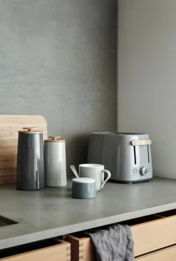 Stelton Emma storage jar, small, grey