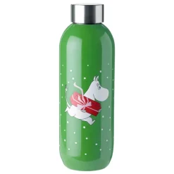 Stelton Keep Cool water bottle, 0,75 L, green - Moomin