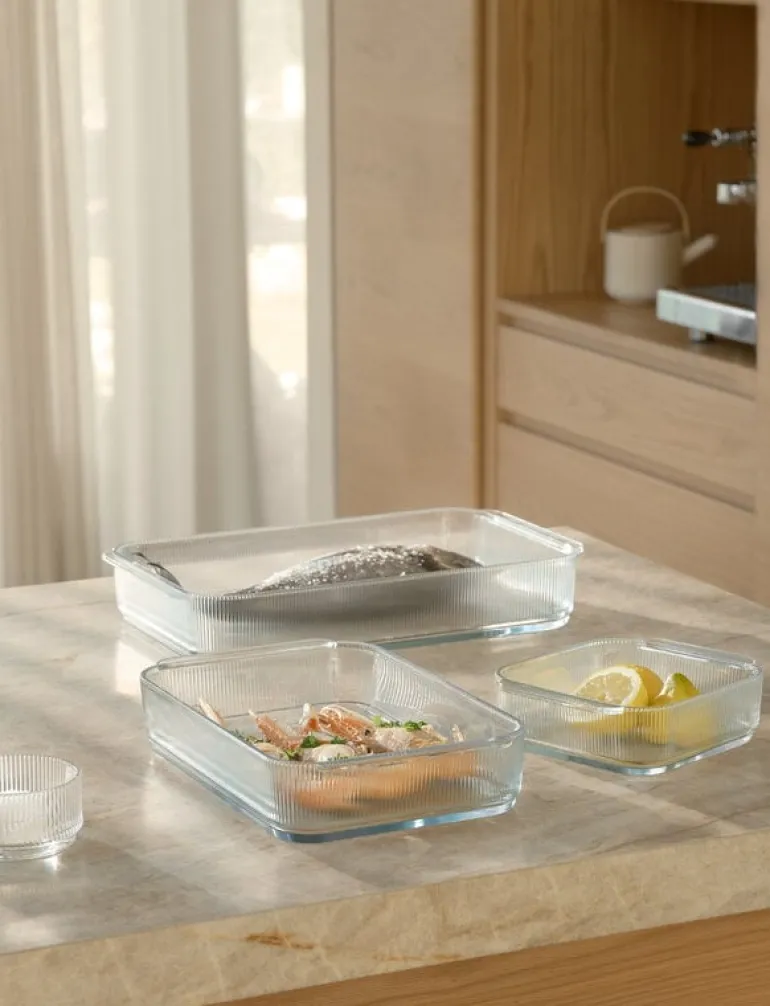Stelton Pilastro ovenproof dish, 33.1 cm, 2 pcs, clear