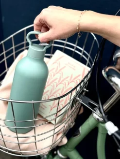 Stelton Tabi vacuum insulated bottle, 1 L, dusty green