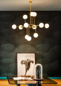 Stilnovo Galassia 12 pendant, gold - white