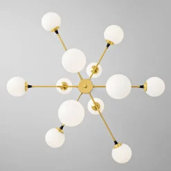 Stilnovo Galassia 12 pendant, gold - white