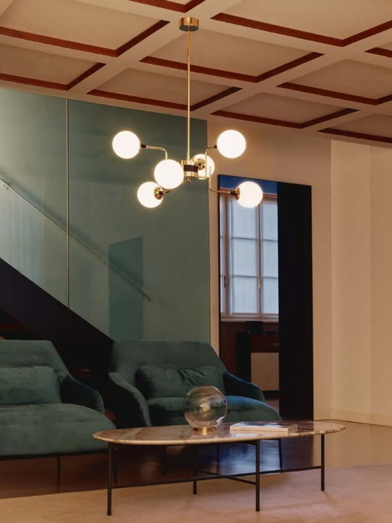 Stilnovo Galassia 6 pendant, gold - white