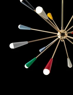 Stilnovo Sputnik pendant, gold - multicolor