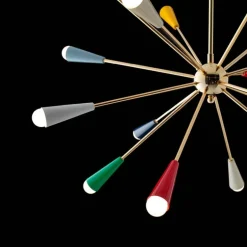 Stilnovo Sputnik pendant, gold - multicolor