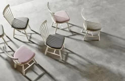 Stolab Lilla Åland seat cushion, pink - white