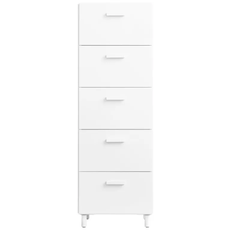 String Furniture Relief chest of drawers with legs, tall, white