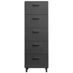 String Furniture Relief chest of drawers with legs, tall, grey